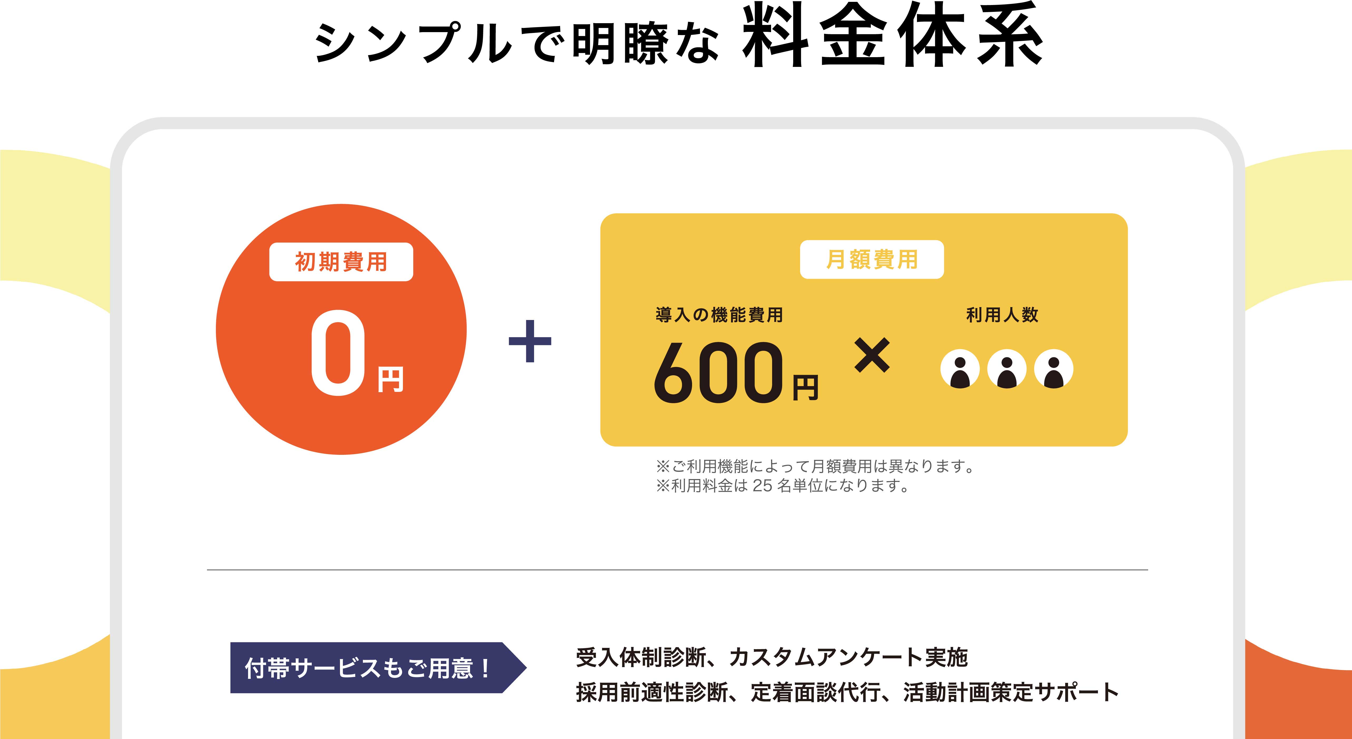  シンプルで明瞭な料金体系